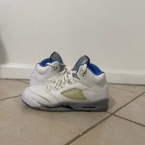 Kids White and Blue Sneakers